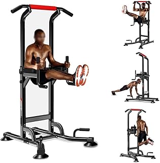 Pull Ups Power Tower Multi-Functional Power Tower/Dip Station Pull-Up Bar Dip Stands Push-Up Exercise Equipment for Home Office Gym