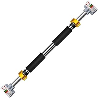 Fitness Doorway Pull-Up Bar Home Horizontal Bar Chin Up Bar Home Equipment Workout Bar Loading Weight 200kg ，Silver-135