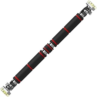 Fitness Doorway Pullup Bar Horizontal Bar Family Pull-Up Bar Home Equipment Body Workout Bar Loading Weight 200kg ，Black-83