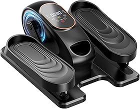 Under Desk Elliptical Machine for Senior, Quiet Motorized Leg Exerciser with Smart Remote, Pedal Exerciser with 15 Adjustable Speeds for Auto/Manual Modes, LCD Monitor, Easy to Use for Home Office