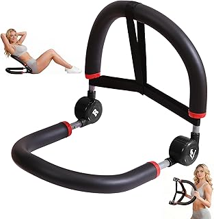 Ab Machine, Core & Sit Up Exercise Equipment for Home Gym, Ab Workout Equipment for Stomach Workout, Resistance Bands, 4 Resistance Levels, Adjustable, Automatic Rebound, Ab Trainer Machine