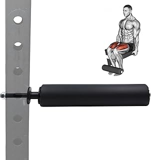 Single Leg Squat Roller, Squat Rack Leg Press Attachment, Leg Extension and Curl Machine for Comprehensive Gym Training, 18mm Foam Hook