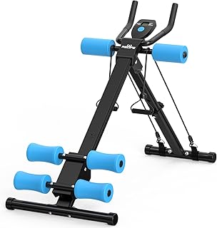 RELIFE REBUILD YOUR LIFE AB Workout Machine Adjustable Ab Trainer Machine Foldable Ab Cruncher Strength Training Equipment for Home Gym, Full Body Workout Equipment 440 LBS