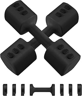 Adjustable Dumbbell Set of 2, Adjustable Weight set, Anti-slip Handle, 4 in 1 Free Weights Dumbbells Set for women at home, 2.2lb, 3.3lb, 4.4lb, 5.5lb, for Home, Office, Gym Exercise Training