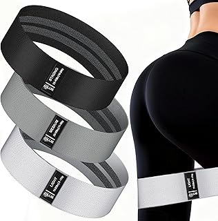 Fabric Resistance Bands for Working Out, 3-Level Non-Slip Exercise Bands for Men and Women, Booty Bands Equipment for Home Workout, Pilates, Yoga, Fitness.