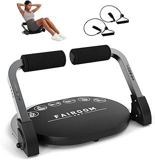 Ab Machine for Home Gym, Abs Workout Equipment for Sit Up Exercise, Ab Trainer Machine with Resistance Bands, Abdominal Exercise Equipment for All Ages