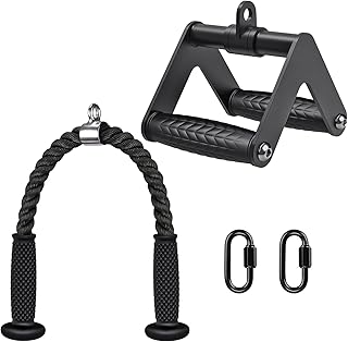 Kipika Tricep Pull Down Attachment, Cable Machine Accessories for Home Gym, Cable Machine Attachments Pulley System Gym, LAT Pull Down Attachment Weight Fitness