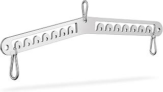 Double to Single Adaptor Plate for Cable Pulley Machines Durable Solid Stainless Steel with 3 Carabiners Suitable for Dual Cable Machines LAT Pulldown, Shoulder & Biceps Exercises