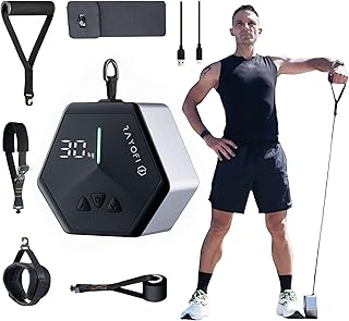 Rayofi Go-Tone Portable Gym Machine, Smart LCD Display, 0.7 kg, 3-30 kg Adjustable Resistance, USB-C Rechargeable