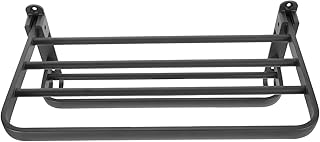 Space Aluminum Wall Mounted Towel Rack No-Drill Bathroom Shelf with Bar for Towels Clothes Toiletries Storage Organizer and Space-Saving Design