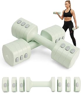 Abahub Dumbbell Set for Home Gym, 4 in 1 Adjustable Weights Dumbbells Set for Women, 11LB