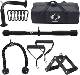 Cable Machine Attachment Set LAT Pulldown Attachments Weight Machine Accessories for Home Gym