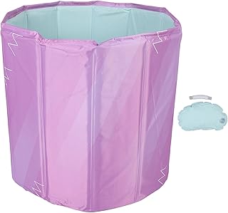 Yosoo Athletes Foldable Cold Hot Bath Tub, Insulation Layers Portable Ice Hot Bathtub for Sports Training PVC Mesh Cloth Easy Assembly Outdoor Use (70cm)