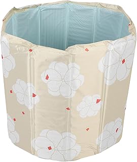 Yosoo Foldable Ice Bath Tub Cold Plunge Tub, Portable Soaking Bathtub for Athletes with Floral Pattern, Maintains Water Temperature (70cm)