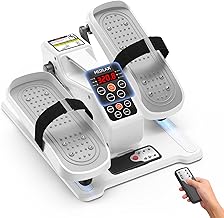 Portable Under Desk Elliptical Machine with Wireless Remote. 12 Manual & 3 Automatic Speeds. Pedal Ellipse Leg Exerciser. Leg Exerciser While Sitting for Seniors Adults Home Office