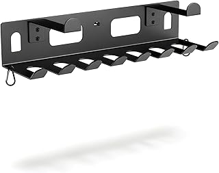 Gym Rack Organizer for Home Gym Storage, Wall Mounted, Multi-Purpose Home Gym Storage Rack for Resistance Bands, Yoga Mats, Jump Ropes,Weight Belts, Garage Workout Room Accessories,Black