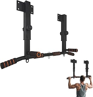 Joist Mounted Pull Up Bar,Wall Mount Pull Up Bar,Ceiling Mounted Chin Up Bar for Upper Body Workout, Dip Stand Supports to 440 Lbs