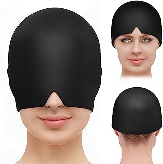 Migraine Relief Cap,30% Thicker Headache Relief Cap 2X Cooling Gel ice Pack for Head for Migraine,Hangover,Facial Pain Gifts for Women Men