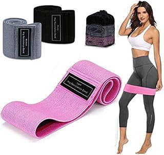Fabric Resi BandsSet,Women/Men Exercise Bands for Legs and Butt,3 Resi Level Booty Bands,Home Fitness Yoga Pilates Equipment