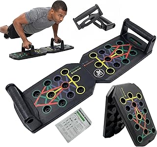 20 in 1 Push Up Board for Men – Multi Functional Pushup Board System, At Home Workout Equipment for Chest, Arms & Shoulders – Professional Fitness Floor Exercise & Strength Training Equipment