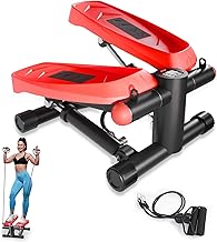Elliptical Exercise Machine, Mini Stair Steppers with Resistance Bands for Home Fitness, 299LBS