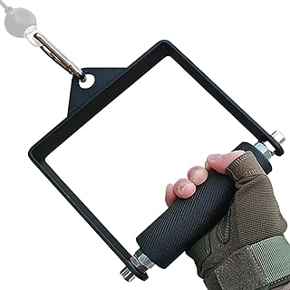 D Handle Cable Attachment - Pull Down Bar, Non-Slip and Comfortable Grip, T Row Handle LAT Pulldown Attachments Cable Machine Exercise Rowing Handles Pulldown Rubber Grip for Gym Heavy Duty Working O