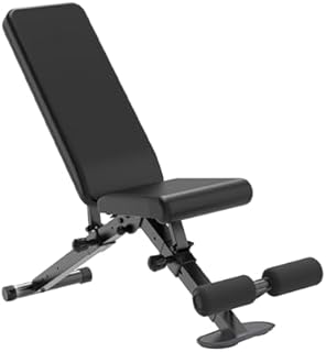 Multi-purpose Folding Bench Press,Home Incline Dual-use Fitness Chair,Adjustable Positions Via Knob,200kg Weight Capacity