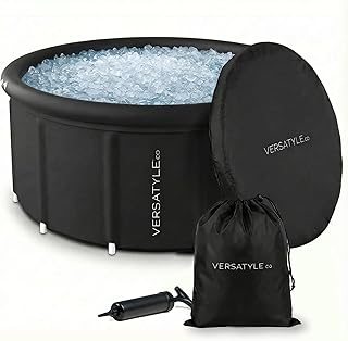 325 Gallon Portable XXL Ice Bath Tub, Ice Plunge for Recovery with Stainless Steel Support Poles, Insulated PVC, Pump, Cover & Waterproof Carry Bag, Cold Water Therapy & Muscle Relief