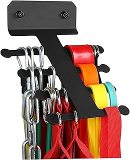 Gym Wall Storage, 4 Layers Heavy Duty Metal Gym Equipment Storage, Sapce-Saving Wall Mount Organizer, Non Slip Resistance Band Rack for Home Workout