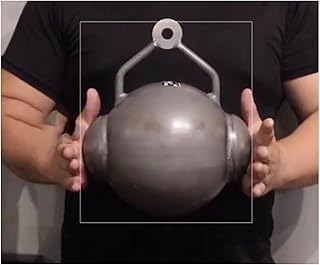 Lat Pulldown Exercise Ball Two Handed Grip Extra Large Hollow Iron Ball for Cable Machine, Armwrestling Rock Climbing Finger, Wrist, Forearm Strength Training