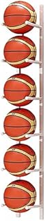 Basketball Storage Rack,Wall Mounted Sports Ball Storage Rack - Vertical Shelf for Basketball, Football, Volleyball & Medicine Balls (White 18x130cm)