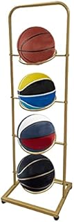 Basketball Display Holder Rack Holds 4 Medicine Ball, Sports Equipment Storage Shelf for Garage, Schools, Storage Room，White