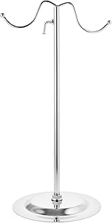 TOYANDONA Stainless Metal Upright Towel Holder and Bag Display Rack Chrome Bathroom Countertop Freestanding Multi-Use Towel Storage Stand for Kitchen and Vanity