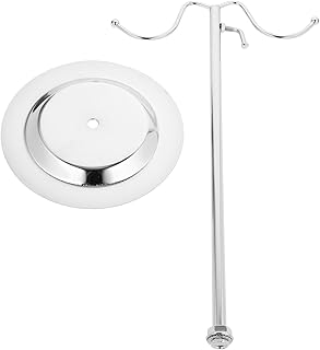 Metal Towel Stand and Multi-Purpose Bag Display Rack, Freestanding Vertical Towel Holder with Countertop Storage, Sturdy Metal Construction for Bathroom and Kitchen Use