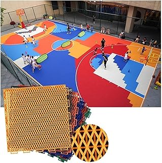 Outdoor Interlocking Flooring Tiles, Waterproof Sports Mat for Stadiums & Kindergartens, Modular Splicing Design, Unique Color - 1 Piece, Perfect for Basketball Courts