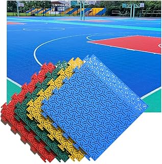 Interlocking Floor Tiles - Waterproof Outdoor Sports Mat for Basketball Court, Gym, Pool - 10PCS Light Blue Modular Flooring Solutions for Sports & Recreation