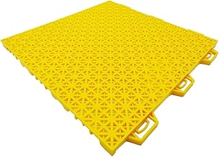 Modular Interlocking Floor Tiles 25CM - Waterproof Sports Flooring for Gym, Kindergarten, Playground & Amusement Park - Colorful Yellow Splicing 1PC