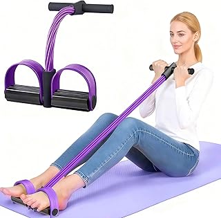 Pedal Resistance Band with Handle, Natural Rubber Foot Resistance Bands with Handles, New 6-Tube Manual Resistance Training Pedal Resistance Foot Pedal para Abdomen, Waist, Hands, Legs.