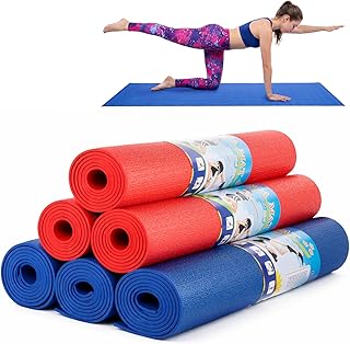 Amylove 12 Pieces Yoga Mats Bulk 68x24x0.12 Inch Exercise Non Slip Fitness Workout Mats for Women Men Home Workout Gym Yoga