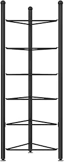 6-Tier Floor Stand Storage Rack for Exercise Balls & Medicine Balls - 63in Home Gym Organizer, Durable Black Balance Ball Holder for Fitness Equipment