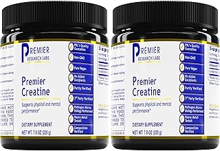 Premier Research Labs Premier Creatine - Creatine Monohydrate Powder, Creatine Powder for Men, Women, Vegetarians, Unflavored Vegan Friendly Formula - 7.8 oz (40 Servings) (Pack of 2)