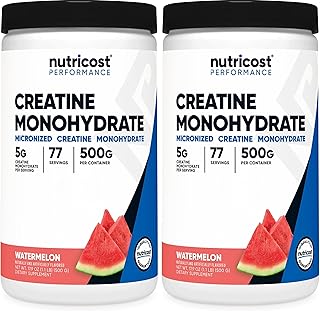 Nutricost Creatine Monohydrate Powder (Watermelon, 500 Gram) - Micronized Creatine Supplement - Vegan, Non-GMO, Gluten Free (Pack of 2)