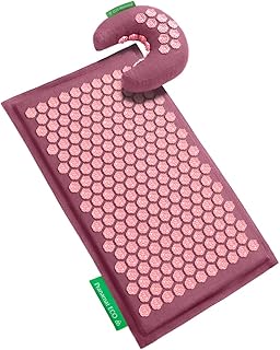 Acupressure Small Moon Pillow Set, Premium Acupressure Therapy for Pain Relief and Relaxation, Handcrafted in Europe with Sustainable and Natural Materials (Rosegold)