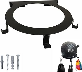 Medicine Ball Rack | Exercise Ball Holder Wall Mount | 90 Lbs Wall Mounted Storage for Gym Exercise Sports Balls, Wall Balls and Slam Balls | 9 Inch Inside Diameter