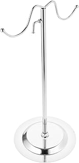 Metal Towel Holder Stand and Multi-Purpose Bag Display Rack, Freestanding Countertop Bathroom Towel Bar with Sturdy Metal Construction for Vanity and Home Use