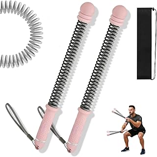 Adjustable Ropeless Battle Ropes Trainer, Weighted Cordless Battle Ropes, Portable Exercise Equipment for Instant Effective Workouts Anytime Anywhere (Pink)