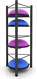 Balls Home Schools Display Rack Exercise Half Balance Ball Storage Rack 3/5/6/7 Tier Floor Stand Storage Organizer for Bosu Slam Bowling Medicine Balls