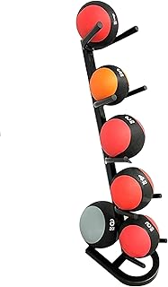 Ball Storage Holder 5 Layers Medicine Ball Holder Stand, Gym Upright Display Stand, Heavy Duty Garage Medicine Ball Basketball Storage Rack for Indoor Outdoor, Black