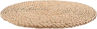 Woven Floor Cushion 40x40cm, Natural Straw Sitting Pad for Meditation and Yoga, Traditional Japanese Style Floor Pillow for Bedroom and Tatami Seating