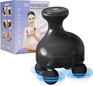 DEITY 4 Heads Handheld Massage Gun Deep Tissue, Electric Body Massager, Percussion Muscle Massager for Easing Shoulder and Back Tension, with Reverse Thrust Function, Gift for Families Friends